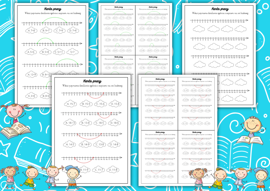 Oś liczbowa- dodawanie i odejmowanie