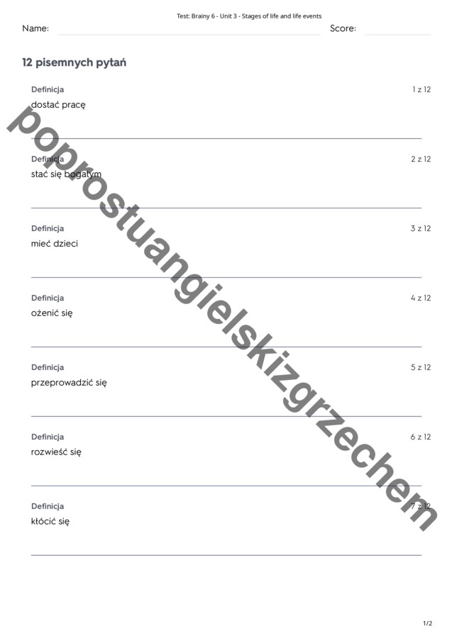 Brainy 6 – Unit 3 – testy