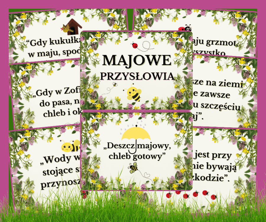 Majowe przysłowia na gazetkę i zajęcia