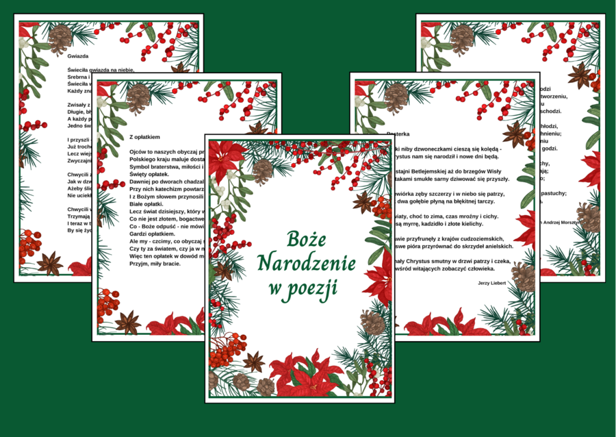 BOŻE NARODZENIE W POEZJI - biblioteka - świetlica - WIERSZE – GAZETKA