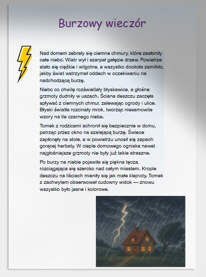 Krótkie opowiadania o pogodzie