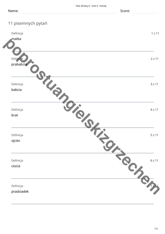 Brainy 4 – Unit 4 – testy