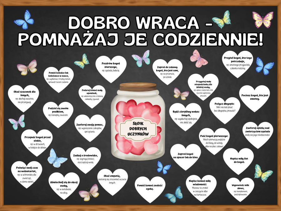 DZIEŃ DOBRYCH UCZYNKÓW - "DOBRO WRACA - POMNAŻAJ JE CODZIENNIE!"