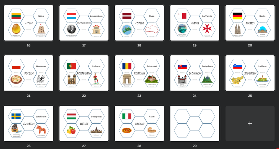 PUZZLE-HEKSY państwa Unii Europejskiej
