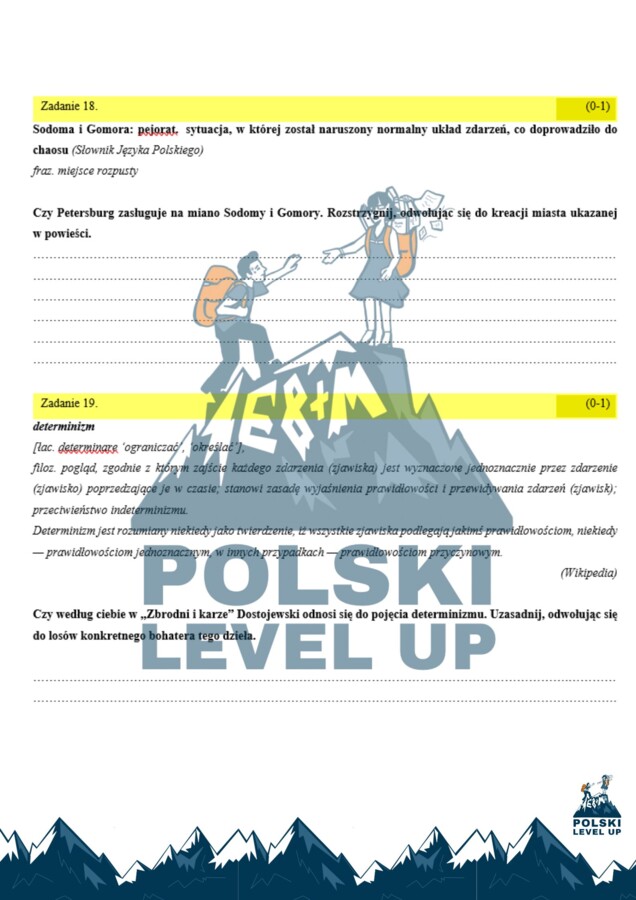 Pakiet 3 testów z pozytywizmu: Lalka, Potop, Zbrodnia i kara_Polski Level Up