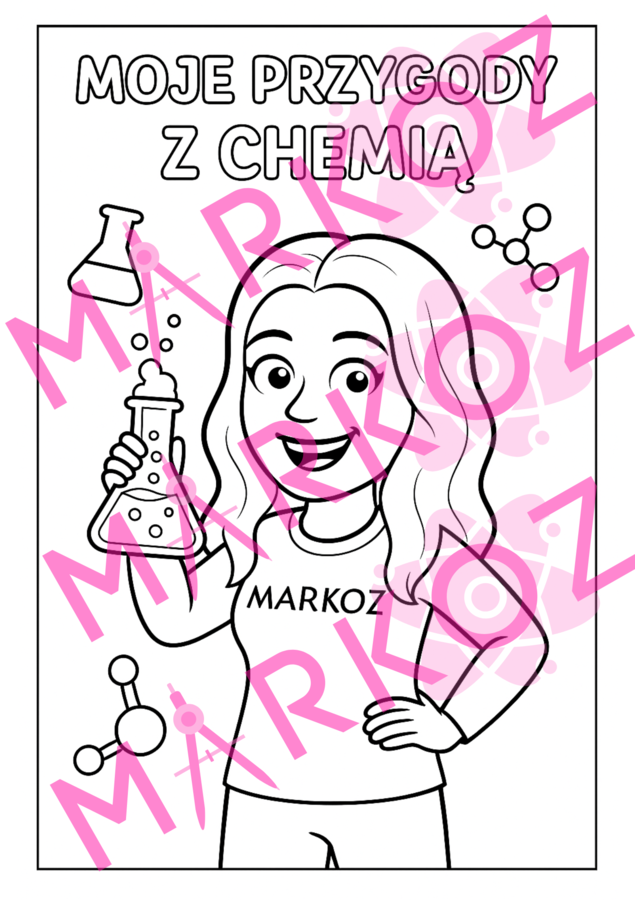Kolorowanka - 1 strona zeszytu - chemia
