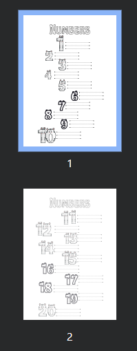 Numbers 1 - 20 - podpisywanie liczb po angielsku