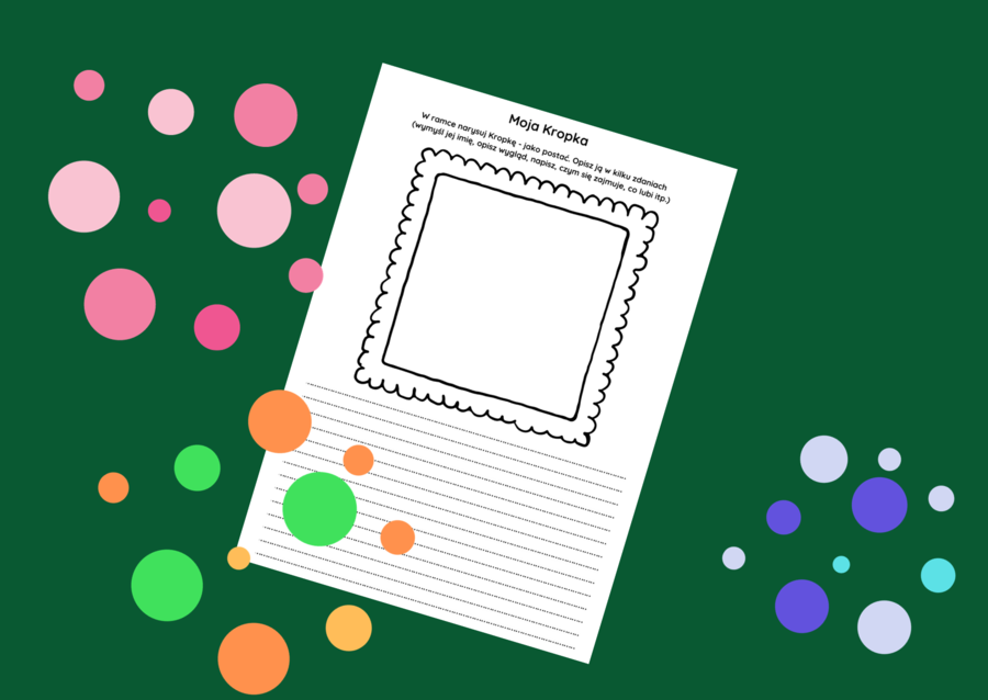 DZIEŃ KROPKI - na języku polskim - karta pracy - kl.2-6