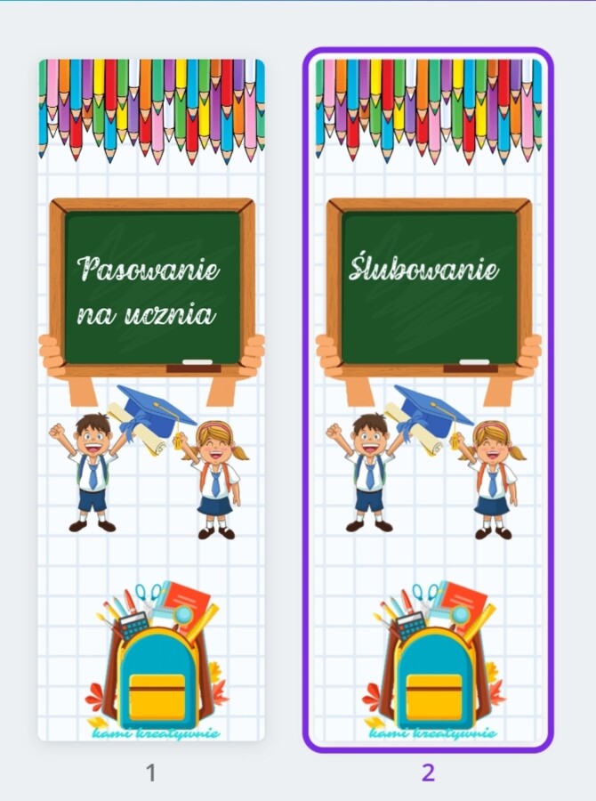 Pasowanie/Ślubowanie- zakładka