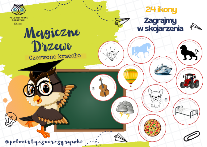 Magiczne Drzewo. Czerwone krzesło. Ikony. Skojarzenia