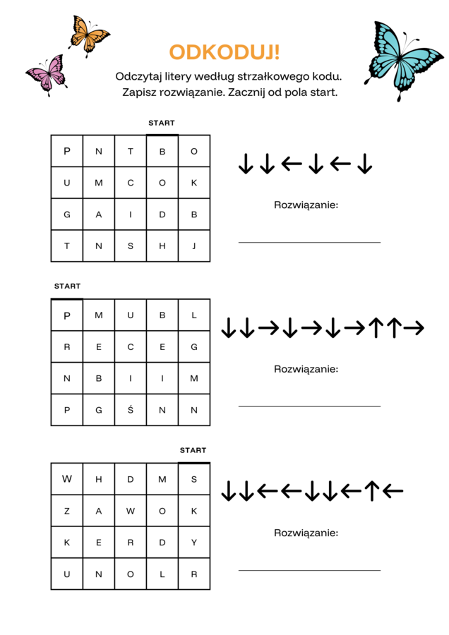 Zestaw zadań wiosennych dla dzieci w klasach 0-3