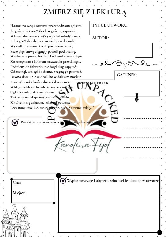 Zmierz się z lekturą "Pan Tadeusz" Adam Mickiewicz