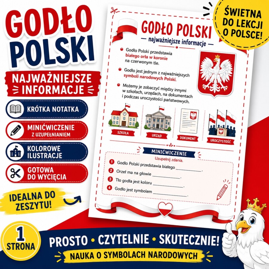 Wklejka. Godło Polski - najważniejsze informacje