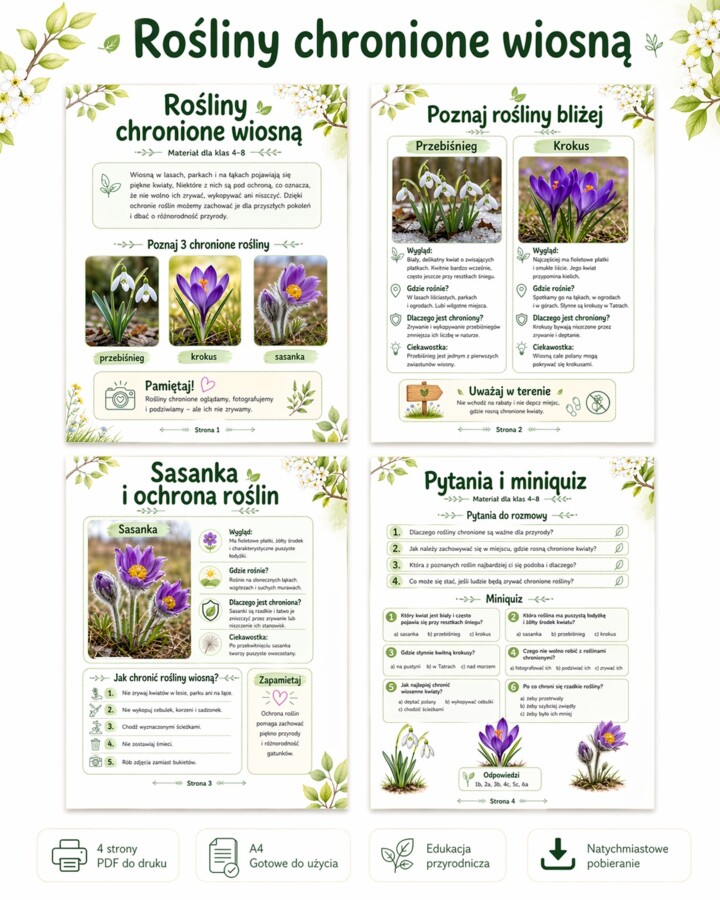 Rośliny chronione wiosną