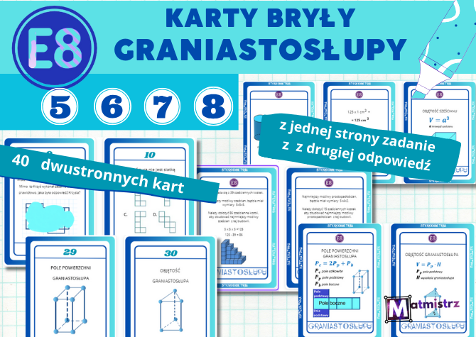 BRYŁY KARTY GRANIASTOSŁUPY