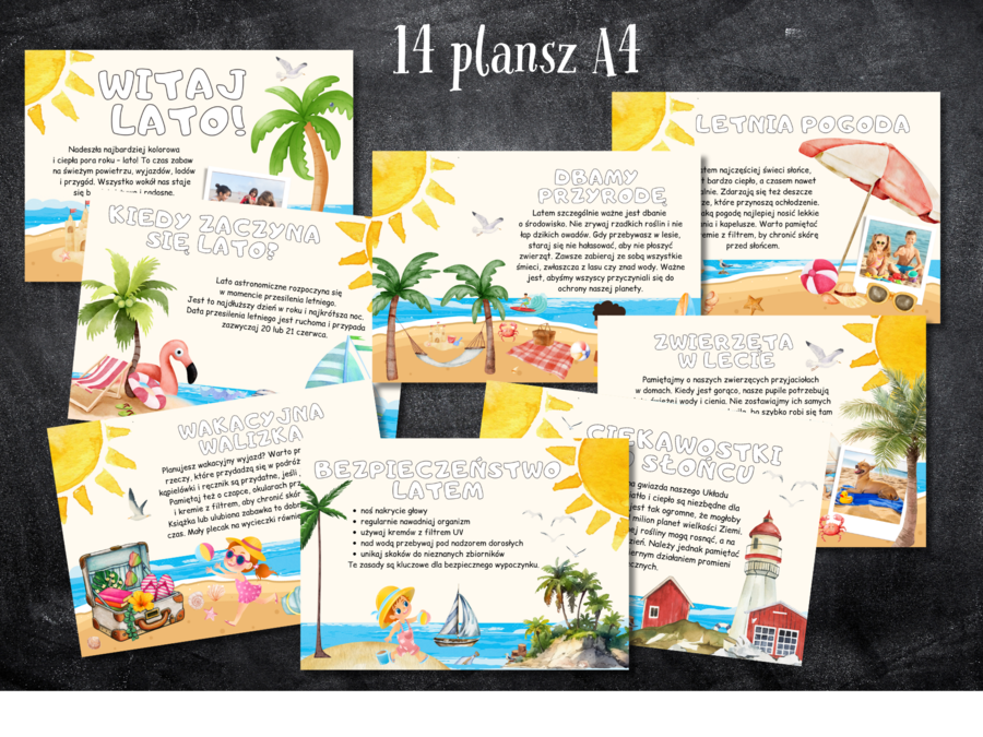 WITAJ LATO - 14 edukacyjnych plansz