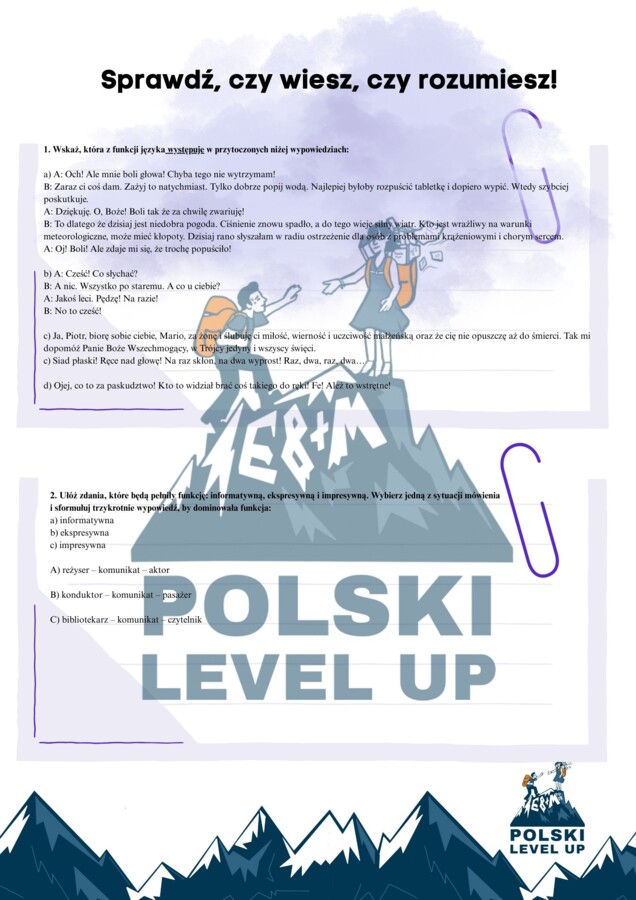 Funkcje języka_style_Polski Level Up