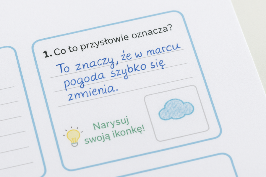 Karta pracy „Przysłowia marcowe”