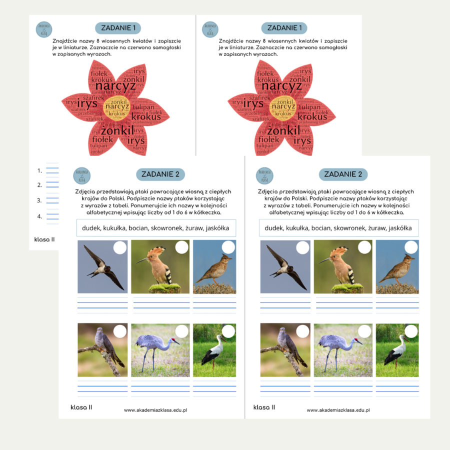 WIOSENNE STACJE ZADANIOWE dla 2 klasy