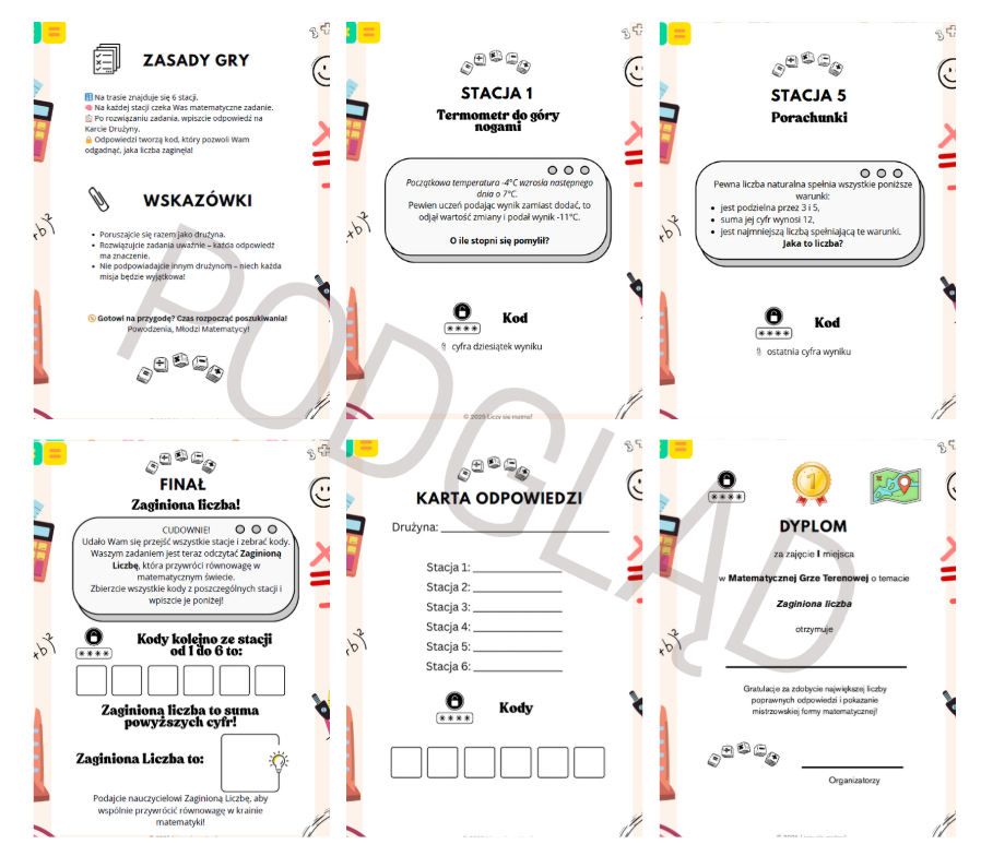 Matematyczna Gra Terenowa dla Klasy 7 SP – Zaginiona Liczba 🔢🕵️‍♂️