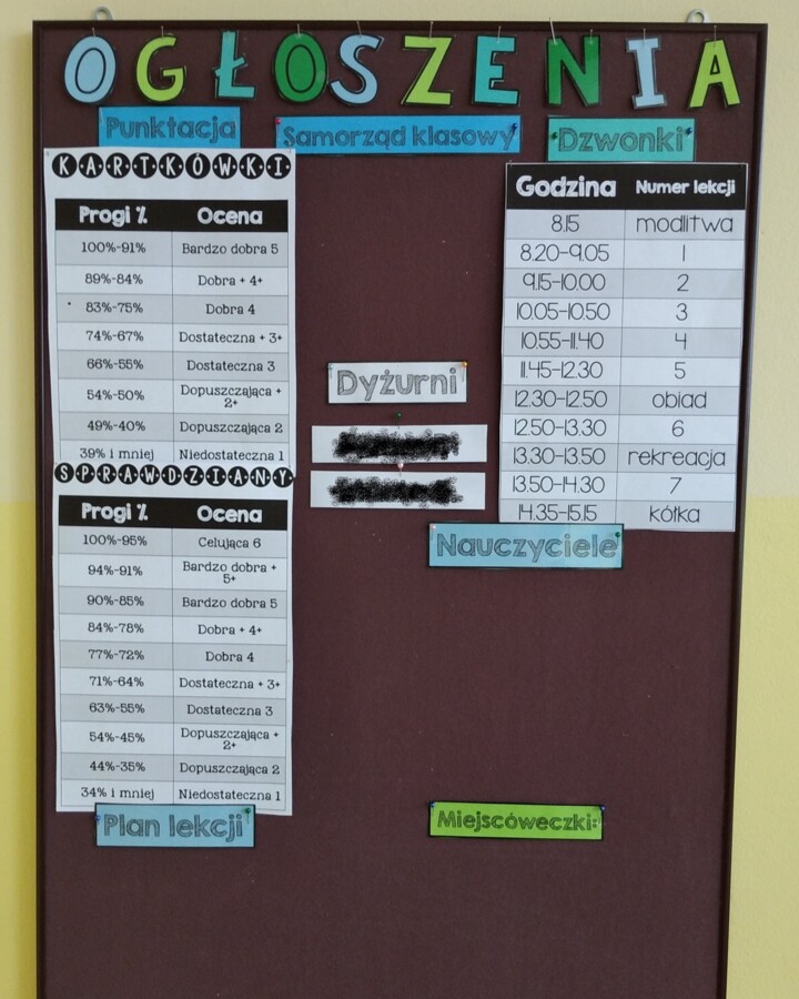 Baner na początek roku szkolnego i nagłówki na tablicę ogłoszeń