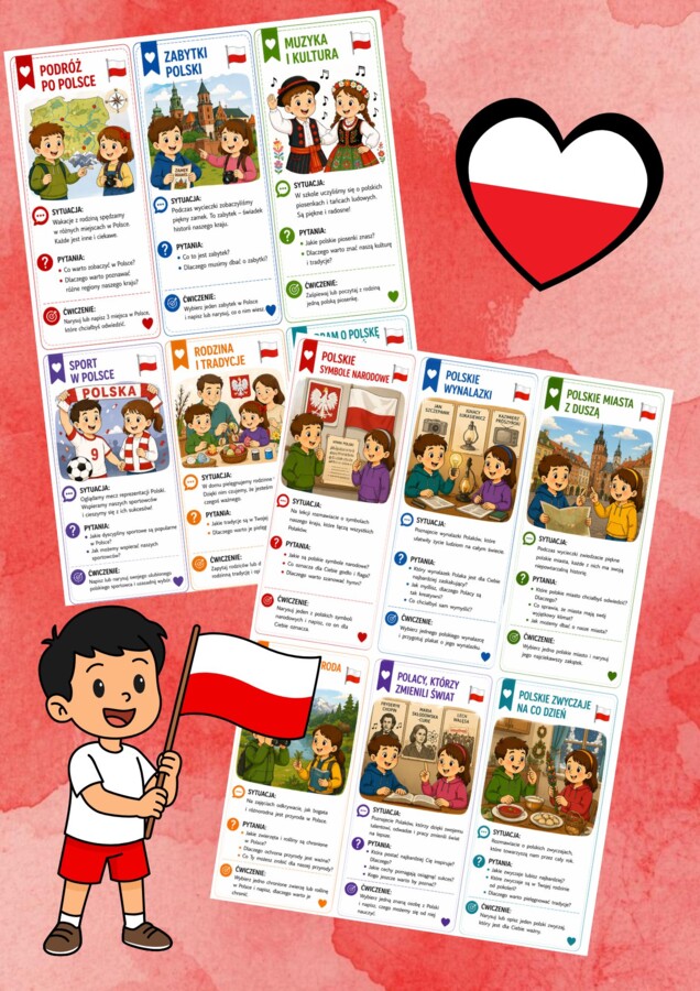 Karty TUS o Polsce dla klas 1–4