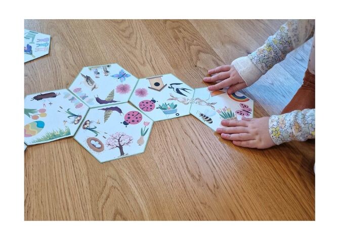 Układanka sześciokątna - wiosna GIGA