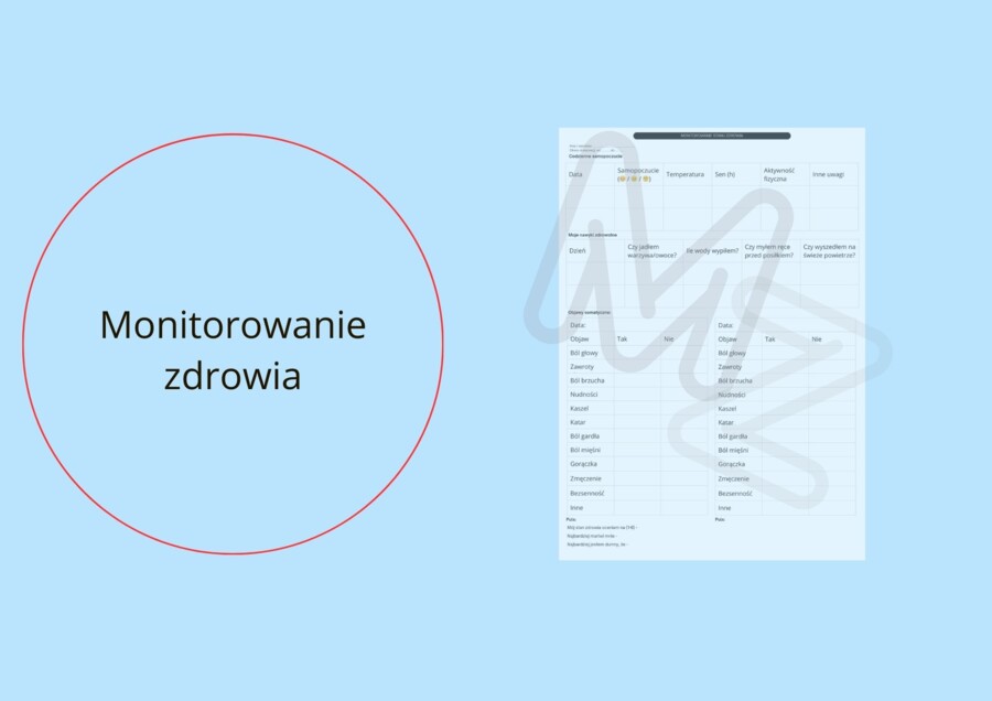 Monitoruj swój stan zdrowia - karta monitorowania