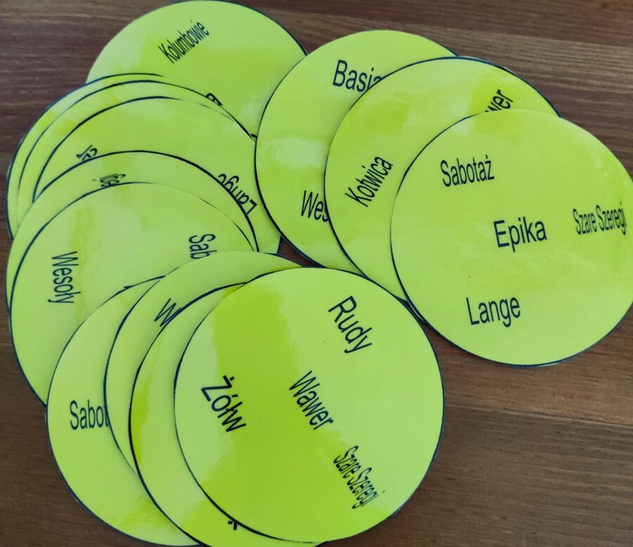 Kamienie na szaniec - dobble