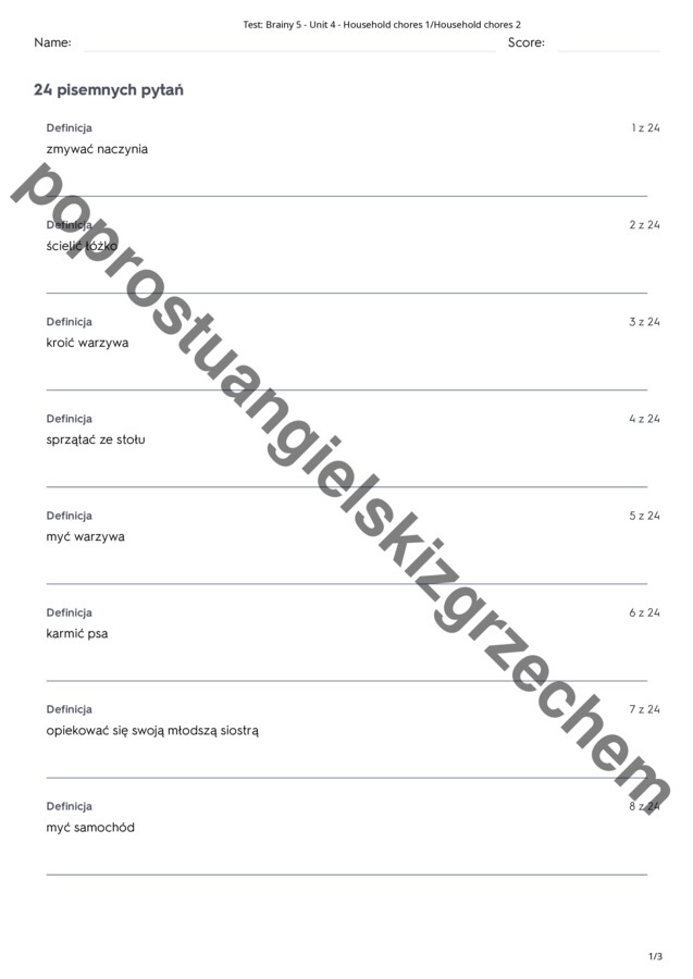 Brainy 5 - Unit 4 – testy