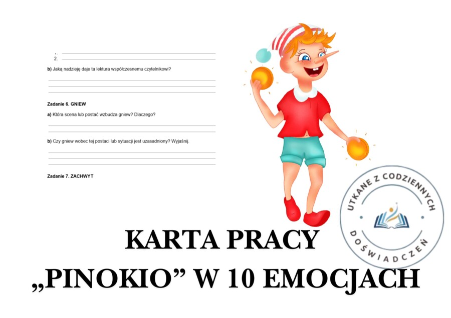 Karta pracy- ,,Pinokio" w 10 emocjach