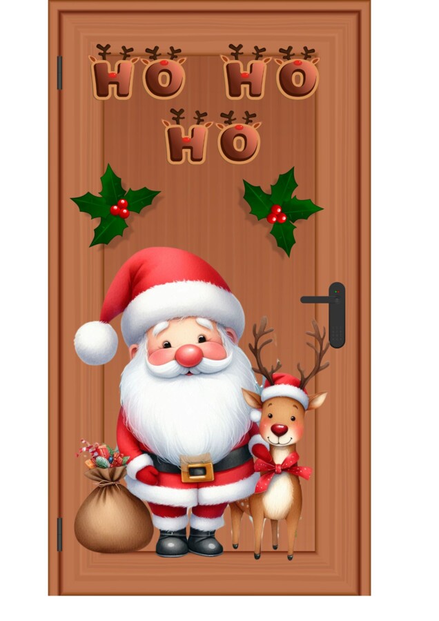 MIKOŁAJ - dekoracja na drzwi (pdf)