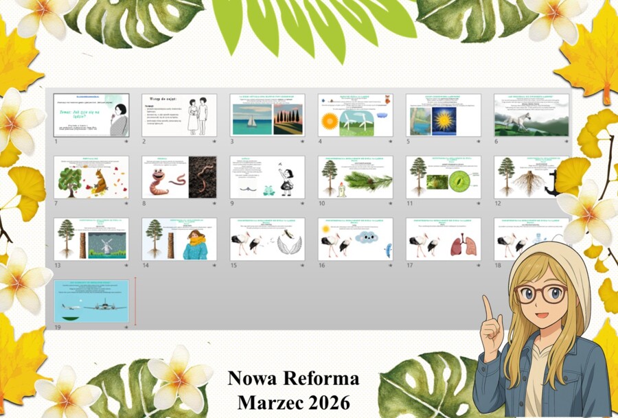 Prezentacja multimedialna w genial.ly do edycji „Jak żyje się na lądzie?” wykonana na podstawie podręcznika „Przyroda” Nowa Era. Przyroda 4. Dział „Życie na lądzie”.