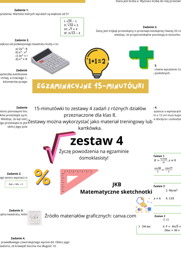 Zestaw 4 Egzaminacyjne 15-minutówki