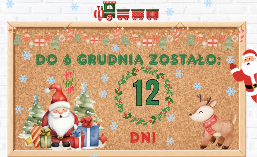🎄 Gazetka „Odliczanie do Mikołajek| 2 plakaty 4x A4|Zadania dla dzieci na każdy z 12 dni| Malowanka z elfem w 2 wersjach|+ grafika niespodzianka!