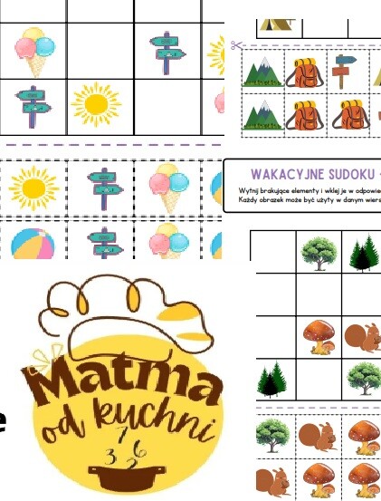 Wakacyjne sudoku obrazkowe