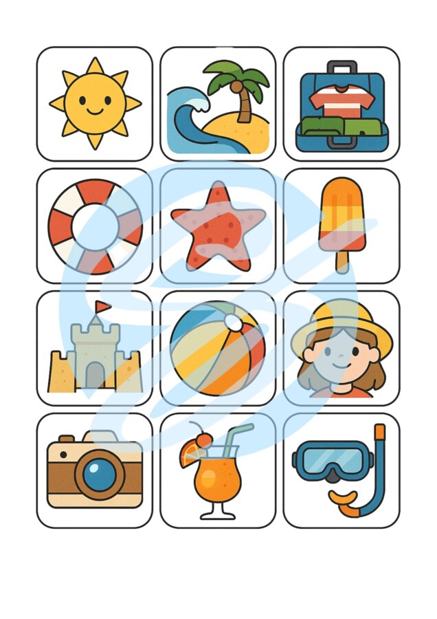 „Memory Wakacje” – gra pamięciowa dla przedszkolaków i młodszych uczniów | Pomoc edukacyjna dla nauczycieli przedszkola i klas 1–3