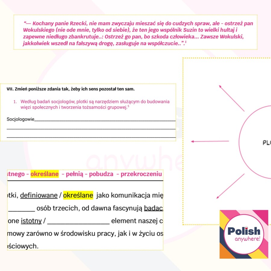 Plotki, plotki - czytanie ze zrozumieniem