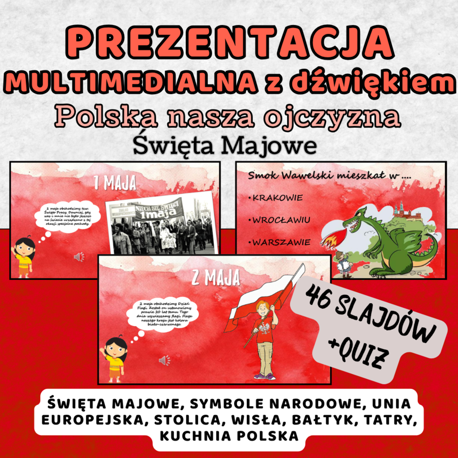 Prezentacja multimedialna - POLSKA NASZA OJCZYZNA "Święta Majowe"
