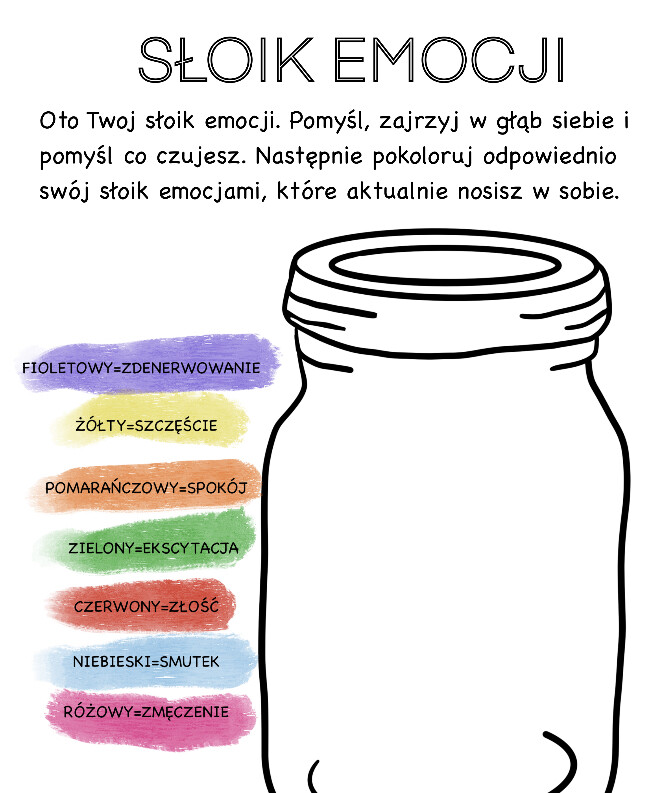 Słoik emocji - nauka radzenia sobie z emocjami