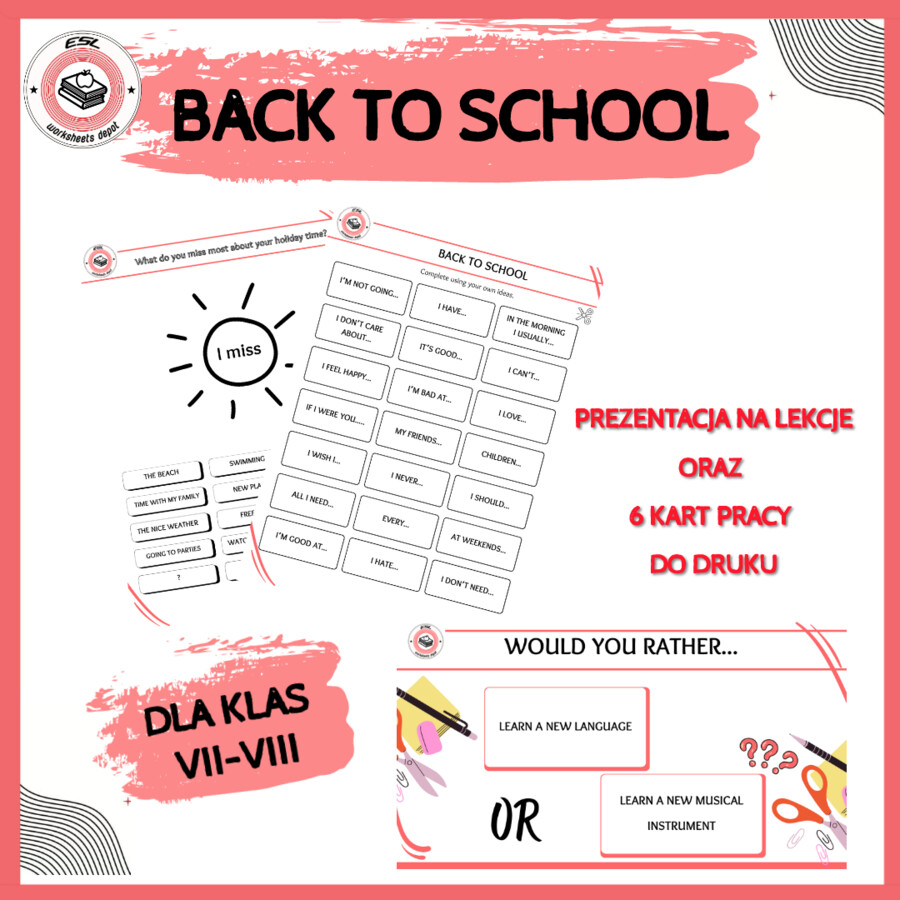 Back to school dla klas VII-VIII