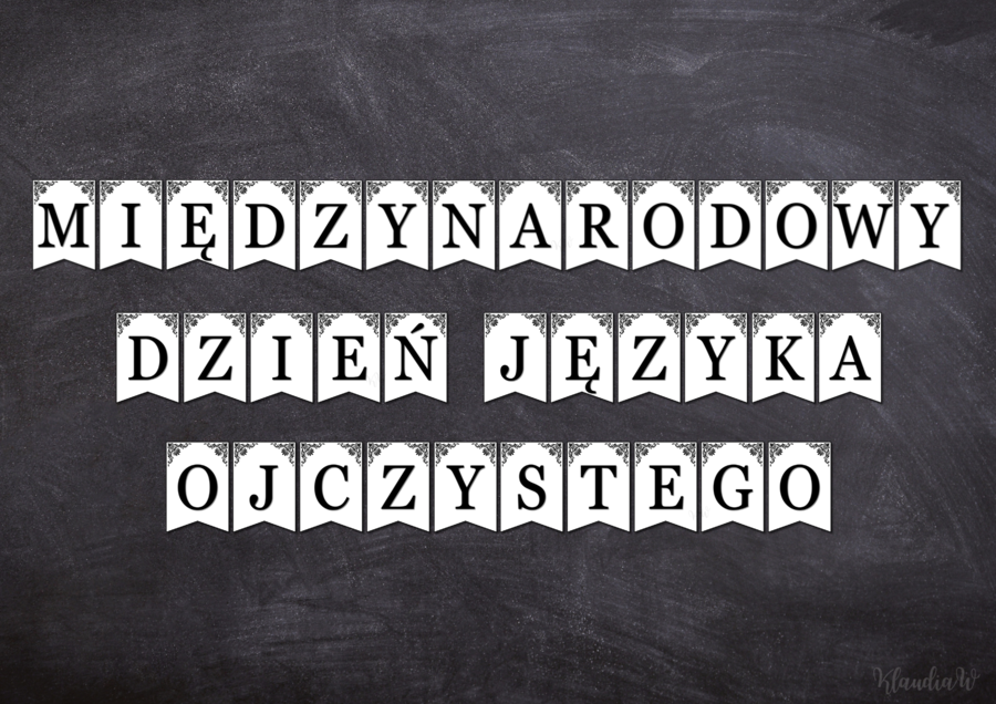 Międzynarodowy Dzień Języka Ojczystego – girlanda do druku (PDF)