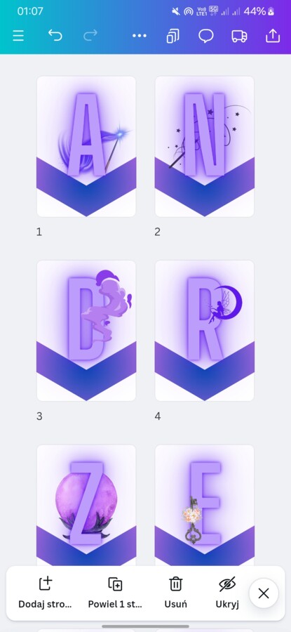 Napis ANDRZEJKI Girlanda