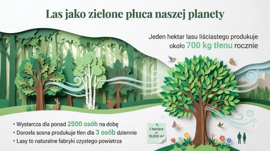Las, Dzień Lasu, ekosystem leśny - prezentacja, plansze, gazetka
