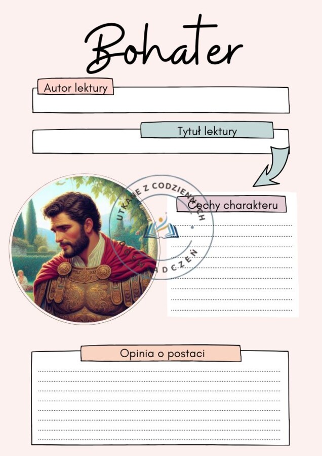 Czy znasz bohaterów lektur obowiązkowych?-  karty lekturowe do powtórzenia przed egzaminem