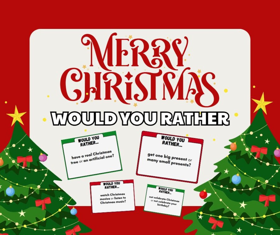 CHRISTMAS Would You Rather? – ESL Speaking Cards | 40+ pytań na mówienie, dyskusję i last-minute lekcje (A2–B1+)