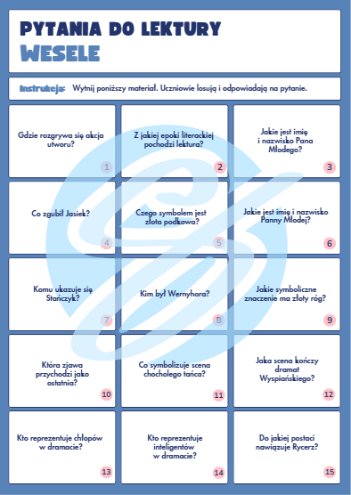 Wesele Stanisława Wyspiańskiego - Pytania do Lektury z Odpowiedziami | Świetna Pomoc Dydaktyczna na Polski