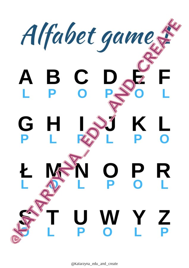 Alfabet games - ćwiczenie koncentracji