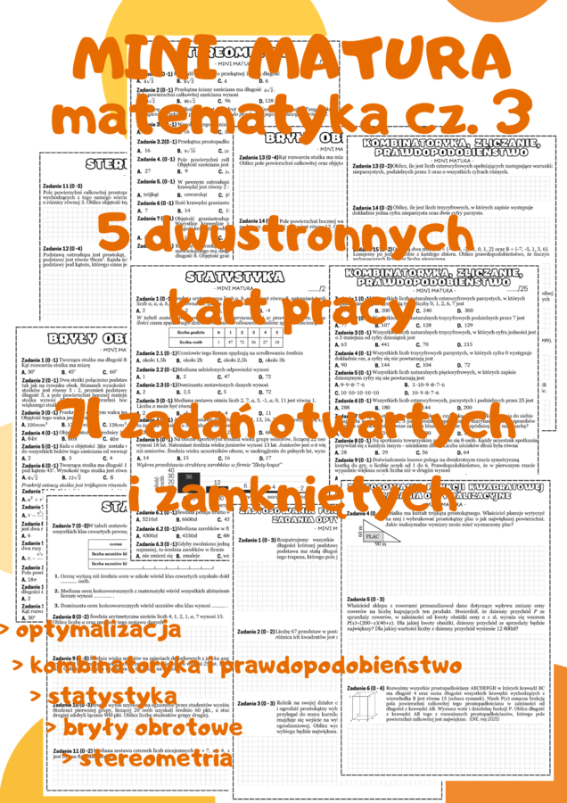 PAKIET. Mini matura. Matematyka cz. 3
