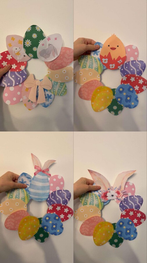 Wielkanocny wieniec - wersja w kolorze